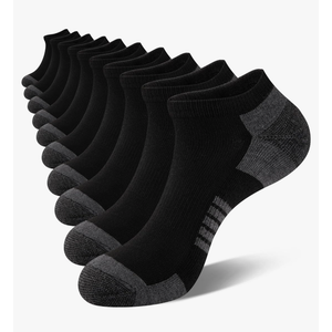 COOVAN 10 Pairs Mens Ankle Socks Men 10 Pack Low Cut Comfort Cushion Casual Socks, S/M