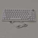 Newmen GM326 75% Percent Mechanical Keyboard,Wired Mini Backlit Hot Swappable Gaming Mechanical Keyboard with Knob,82 Keys Anti-Ghosting Compact White Gaming Keyboard for PC Win Mac,Red Switch