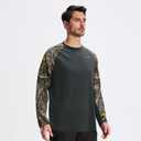 LOOGU Men's UPF 50+ UV Sun Protection SPF Rash Guard Lightweight Long Sleeve Shirts Outdoor for Fishing Hiking Swimming Running (Gray, XXXL)