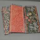 The Gifted Stationary Skinny Notebook Set - 3-Pack Spiral Top Notepads, Hard Cover (8.4 x 3.75 in, 100 Sheets/200 Pages) - William Morris Inspired - Portable Long Thin Notebook for Lists & Notes