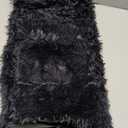 Bean Bag Cover (No Filler), Faux Fur Comfy Bean Bag Covers for Adults, Washable Beanbag Chair Cover, Fluffy Plush Giant Bean Bags Chairs Covers for Teens Kids Girls, Anti-Slip, 5FT, Black