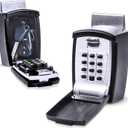 KeyGuard SL-591 Car Window Punch Button Lock Box, Black- Portable Key Storage Vault LockBox Fits House Keys, Car Keys, Fobs, Credit Cards/IDs + | Rideshare Keypad Safe Box, Digital Push Button Lock