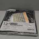 SpinArt 50PCS Vinyl Record Outer Sleeves, 3.94 Mil Thick Matte White Vinyl Protective Sleeve, 12.79'' x 12.79'' Outer Sleeves, Durable & Wrinkle-Free LP Album Covers Fit Single and Double LPs