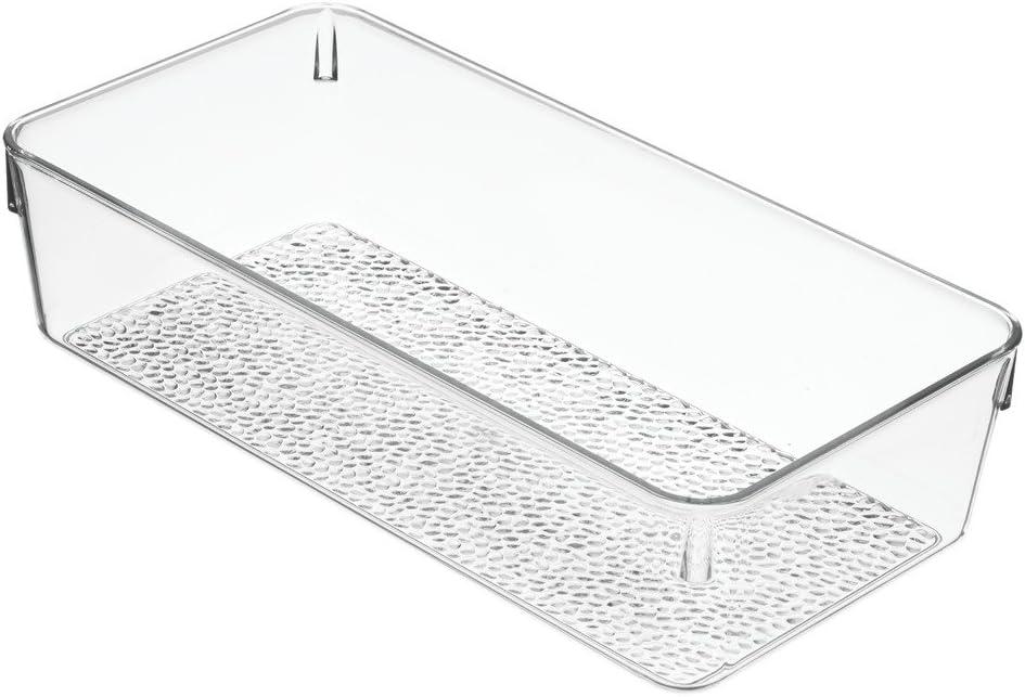 iDesign 49250 Rain BPA-Free Plastic Drawer Organizer Tray - 12" x 6" x 3", Clear
