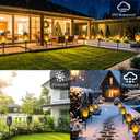 Solar Lights Outdoor 12 Pack, Solar Torch Light with Flickering Flame, Waterproof Outdoor Lighting Solar Powered Pathway Lights, Decoration Lighting for Garden Yard Patio, Auto On/Off