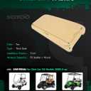 SCITOO Front Seat Backrest Assembly for Club Car DS 2000.5-up Golf Cart, Factory Style Replacement Cushions