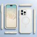 Red2Fire Magnetic for iPhone 15 Pro Max Case, [Compatible with MagSafe][Military Grade Drop Protection][Heavy Duty Shockproof] Non-Slip Translucent Matte Bumper Phone Case for iPhone 15 Pro Max 6.7" (Antique White)