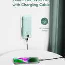 VEGER Portable Charger with Built-in AC Plug and Cables, All in One 10000mAh Ultra Slim Power Bank Travel Essentials, Fast Charging Battery Pack Compatible with iPhone, Samsung, Android (Green)