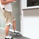 BaiNong 2 Pack Universal Model Touchless Foot Pulls for Cabinet Trash Can Silvery 4'' Touchless Hands Free Trash Opener Kitchen Cabinet Door Bins (2, FH02-Silvery)