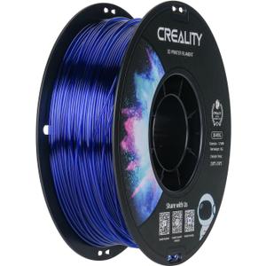 Creality PETG 3D Printing Filament 1.75mm, Excellent Toughness High Precision, Odorless Non-Toxic Moistureproof, 1kg(2.2lbs) Glossy PETG Filament for 3D Printer (Transparent Blue)