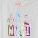 Amazon Essentials Disney | Marvel | Star Wars | Frozen | Princess Girls and Toddlers' Short-Sleeve T-Shirts, Multipacks (X-Large, Black/Blue/Grey/White Marvel Super Hero)