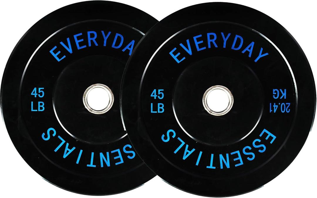 Fitvids 2-Inch Olympic Bumper Plates, 45 LBS, Pair