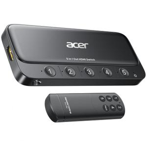 Acer HDMI Switch 5 in 1 Out, 4K@60Hz, HDMI 2.0, HDCP 2.3, HDR, Switcher with Remote, Supports DTS, Dolby, Work for PS5/Xbox/Switch/Roku/TV Stick/Projector
