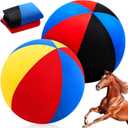 2 Pcs 40 Inch Horse Ball Covers Please Watch VCR for How to Inflation Mega Herding Play Covers for Horse Herding Ball(Cute Style)