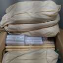 Sumbababy 4 Pack Teepee Tent for Kids Slumber Party - Sleepover Tents with Inflatable Airbeds, Natural Canvas Play Tent Indoor, Washable Fabric, Lights & Colorful Flags