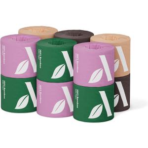 Amazon Aware 100% 3-ply Bamboo Toilet Paper, Unscented, 12 Rolls, 350 Sheets per roll, Plastic-Free, Green