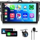 for Toyota Corolla 2009-2013 Android Car Stereo with Wireless Carplay Android Auto, 9 Inch Touch Screen Bluetooth Car Radio Support GPS Navigation WiFi HiFi Audio FM SWC USB Support HD Backup Camera