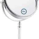8-Inch Desktop Double Sided 10X and 1X Magnifying Makeup Mirror, 360 Swiveling for Make-up, Shaving, Facial Care
