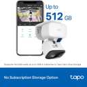 Tapo 2K Indoor/Outdoor Pan/Tilt Wired Security Camera - Baby Monitoring, Person & Baby Cry Detection, 360 Motion Tracking, Night Vision, No-Subscription Local Storage or Optional Cloud, C216 (2-Pack) (White)