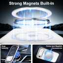 Magnetic for iPhone Air Case with Ring Stand, [10 FT Drop Protection] [Velvety Touch] Slim Translucent Matte Back Shockproof Phone Case for iPhone 17 Air 6.5'', Clear