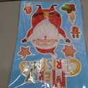 5 x 286 PCS 10 Sheet Double-Sided Christmas Window Clings, Christmas Snowflake Window Clings Stickers for Glass, Xmas Holiday Santa Claus Snowflake Decals for Party