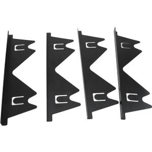 JTLB 2 Pairs Stove Covers Stainless Steel Retractable Length Fillers for Kitchen Stovetop and Counter Black