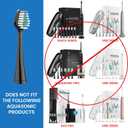 Replacement Toothbrush Heads for AquaSonic Duo Series and Home Dental Center Electric Toothbruh, NOT Compatible with Duo Series Pro, 5 White + 5 Black