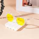 AMBEYE TR90 Oversized Frame Night Driving Glasses with Yellow Polarized Lens - Anti-Glare UV Protection for Drivers, Cycling & Outdoor Activities, Men & Women(Clear)