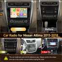Naifay 8Core Android Car Stereo for Nissan Altima 2013 2014 2015 2016 2017 2018 Radio Upgrade 9" IPS Touchscreen for Altima Radio with Wireless Carplay Android Auto/Bluetooth/Wi-Fi/FM/GPS/SWC/Canbus