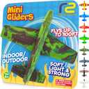 Stocking Stuffer Gifts For Boys&Girls: Foam Airplane Toy Glider Plane Styrofoam Airplanes for Kids. Launcher Air Planes Outdoor Army Toys. Military Gliders Game & Stocking Stuffers for All Ages (Camo)