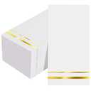 BUCLA 100-Count 3-Ply Disposable Napkins - Gold Paper Napkins Disposable Premium Quality - Thanksgiving Napkins/Dinner Napkins Disposable Soft, Absorbent for parties, weddings, Kitchen