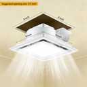 Bathroom Exhaust Fan with Light 10" Ultra Quiet 1.0 Sones,1000LM, 5CCT, Exhaust Fan Mounting Opening 8"x8" in 110CFM Bathroom Fan with Light Ceiling Mount for Home, Bath, Office