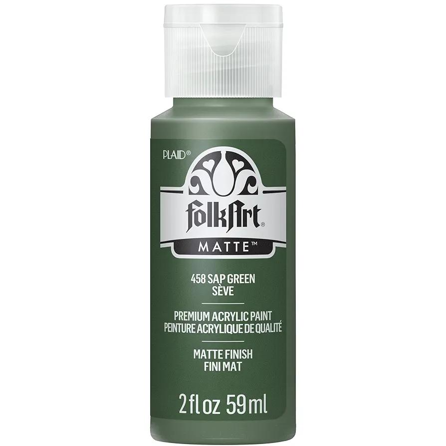 FolkArt Acrylic Paint in Assorted Colors (2 oz), 458, Sap Green