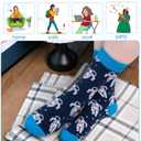 Chalier 5 Pairs Womens Fun Famous Painting Patterned Art Socks Cotton, Printed Cool Novelty Funny Socks for Women, L-oil Painting Multicolor 12 (5 Pairs)