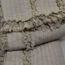 Ultra Soft Pre-Washed Quilted Boho Beige Twin Size Blankets for Bed, Ruffle Fringed Decorative Throw, Stone Washed Chic Rustic Blanket for Sofa Couch Bed, 60"*80"