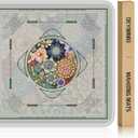 Deyimmei Neoprene Mahjong Mat for Table 31.5"x31.5" - Non-Slip, Noise Reduction Cover with Storage Pockets, American Rules & Crease-Free Rolled Shipping (Vibrant Blooms)