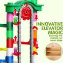 JOYIN 236Pcs Glowing Marble Run with Motorized Elevator- Construction Building Blocks Toys with 30 Glow in The Dark Plastic Marbles, STEM Toy for Boys and Girls, Birthday Gift, Easter Basket Stuffers