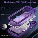 Hekodonk for Galaxy S26 Case Magnetic,[Compatible with Magsafe][Built-in Tempered Glass Screen Protector] [Glitter Card] Full Body Bling Case for Samsung Galaxy S26,Amethyst Purple