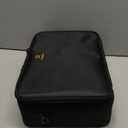 Relavel Makeup Case Large Makeup Bag Professional Train Case 16.5 inches Travel Cosmetic Organizer Brush Holder Waterproof Makeup Artist Storage Box, 3 Layer Large Capacity, with Adjustable Strap (Black)