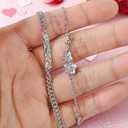 A Pair Of Valentine's Day Bracelets, Silver Flower Men's And Women's Couple's Bracelets, Suitable For Women New Year Jewelry Bracelet