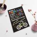 4 x Funny Principal Appreciation Card Gift, Thank You Gift for School Principal, Humorous Leadership Greeting for Principals Day, End of Year Appreciation Card from Staff Students Families