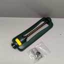 Melnor 65148AMZ TurboTek Oscillating Sprinkler, 2,800 sq. ft., Quick Connect Bundle, 16 Precision Nozzle, Green, Yellow