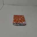 CXMEIFLY Fall Burnt Orange Outdoor Pillow Covers 18x18 Inch Set of 2 Aqua Teal White Dahlia Floral Decor Throw Pillows Modern Geometry Flower Decorative Cushion Cases for Sofa Couch Bed Decorations