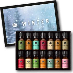 P&J Trading Fragrance Oil Winter Set | Candle Scents for Candle Making, Freshie Scents, Soap Making Supplies, Diffuser Oil Scents (0.34 Fl Oz (Pack of 14))