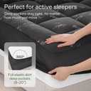 Niagara Sleep Solution Ultra Soft King Size Mattress Topper - Viscose Made from Bamboo Pillow Top Mattress Pad for Back Pain Relief - Naturally Cooling for Hot Sleepers, Dark Gray