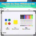 Small Weekly Calendar Dry Erase Whiteboard for Wall, 16" x 12" Magnetic Dry Erase Board, Hanging Double-Sided White Board, Portable Board for List, Kitchen, Planning, Memo, Home, Office
