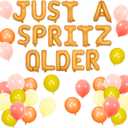 Just a Spritz Older Birthday Balloon Banner Kit Orange Letter Foil Balloons, Aperol Spritz Theme Party Decoration, 21st 30th Birthday Supplies