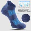 FITRELL 6 Pack Men's Athletic Running Ankle Socks Low Cut Cushioned Wicking Anti-Blister Breathable Sport Socks (Black, M)