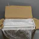 WOWLIVE Double Laundry Hamper with Lid,Rolling Laundry Basket Organizer with Wheels, Iron-Made Laundry Sorter with Top Shelf and 2 Removable Bags,Large Clothes Storage for Room,White (110L (30.0 x 13 x 32 Inches))