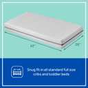 Sealy Baby DuoBreathe 2 Stage Breathable Crib Mattress, GREENGUARD Gold Certified, Made in USA, Waterproof, Premium Dual Firmness and Hypoallergenic, Toddler Bed Fit, 52x28